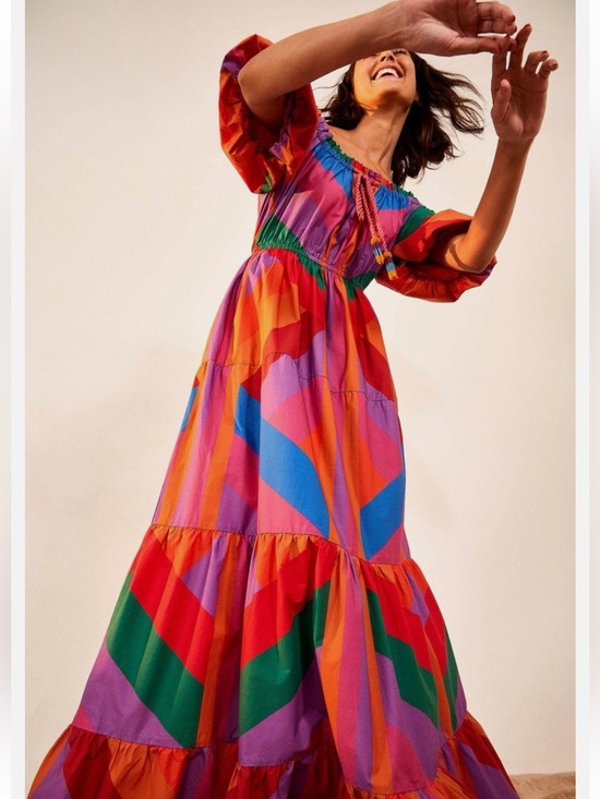 FARM Rio Dresses & Skirts - FARM Rio Off-Shoulder Amanda Stripes Maxi Dress. Size XS
